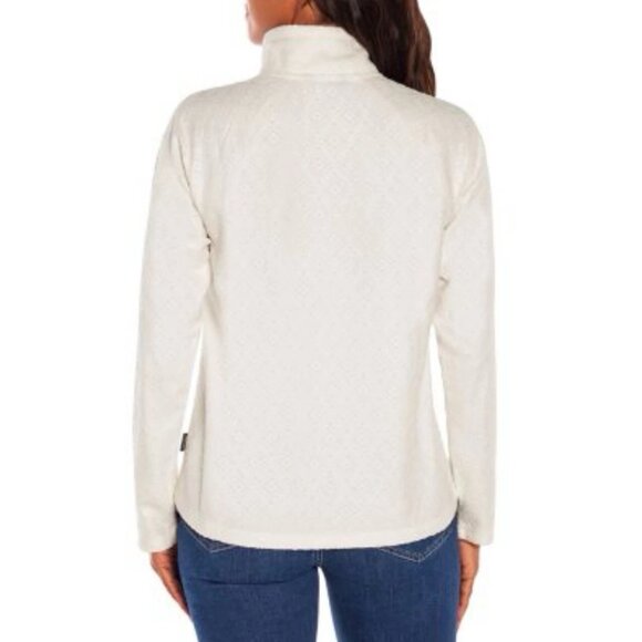 Eddie Bauer Geometric Polar Fleece 1/4 Zip Pullover | White | Women’s M Like New - Picture 15 of 16